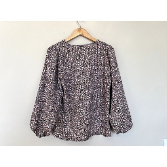J.Crew Long Puff Sleeve Paisley Floral Blouse S - Picture 12 of 12